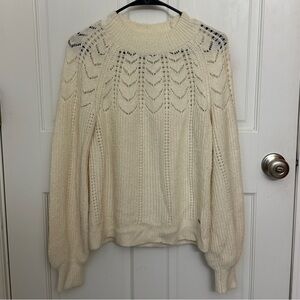 Abercrombie & Fitch Cream Knit Sweater M